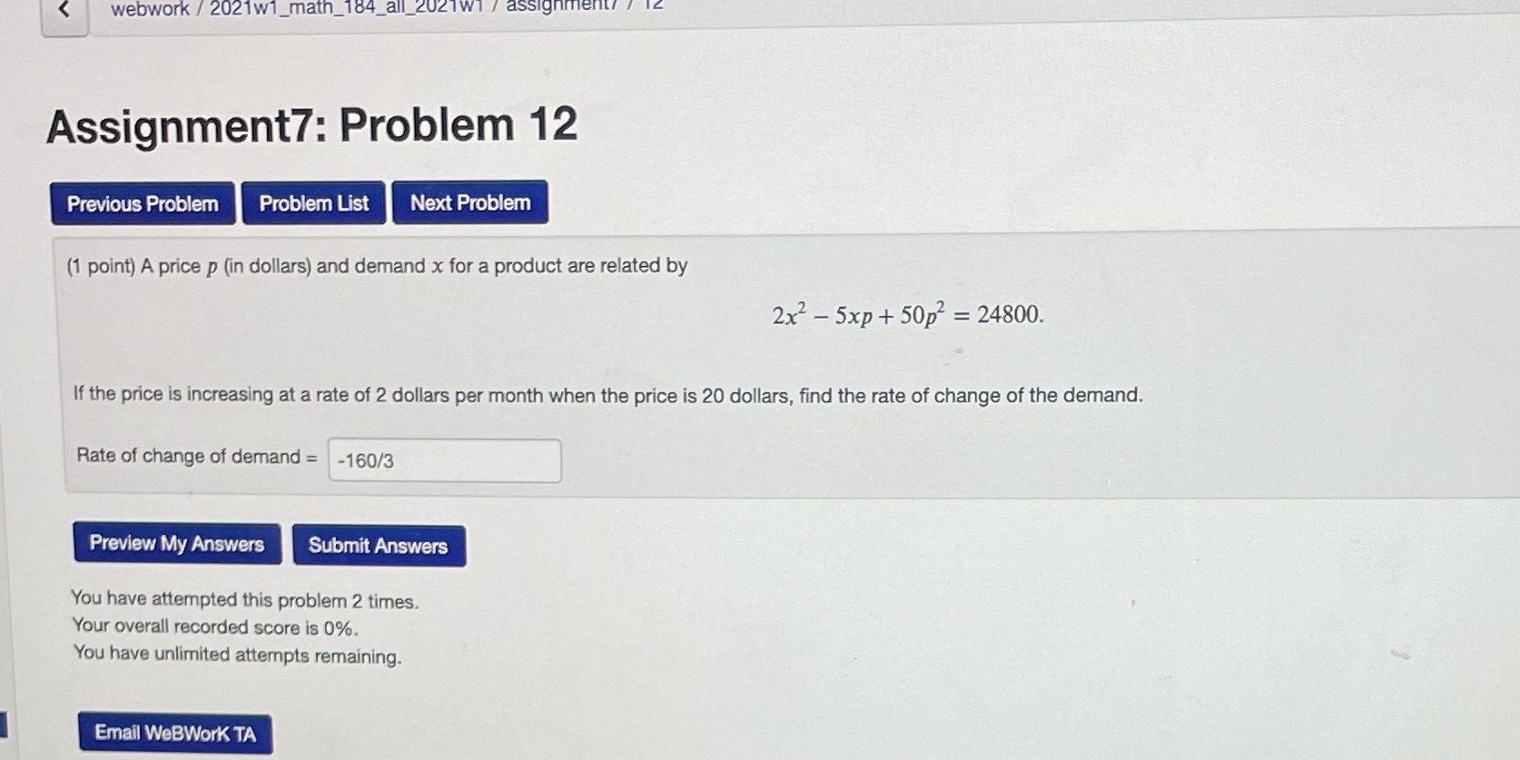 webwork/2021w1_math_184_all_2021 assignmen Assignment7: Problem 12 Previous Problem Problem List Next Problem (1