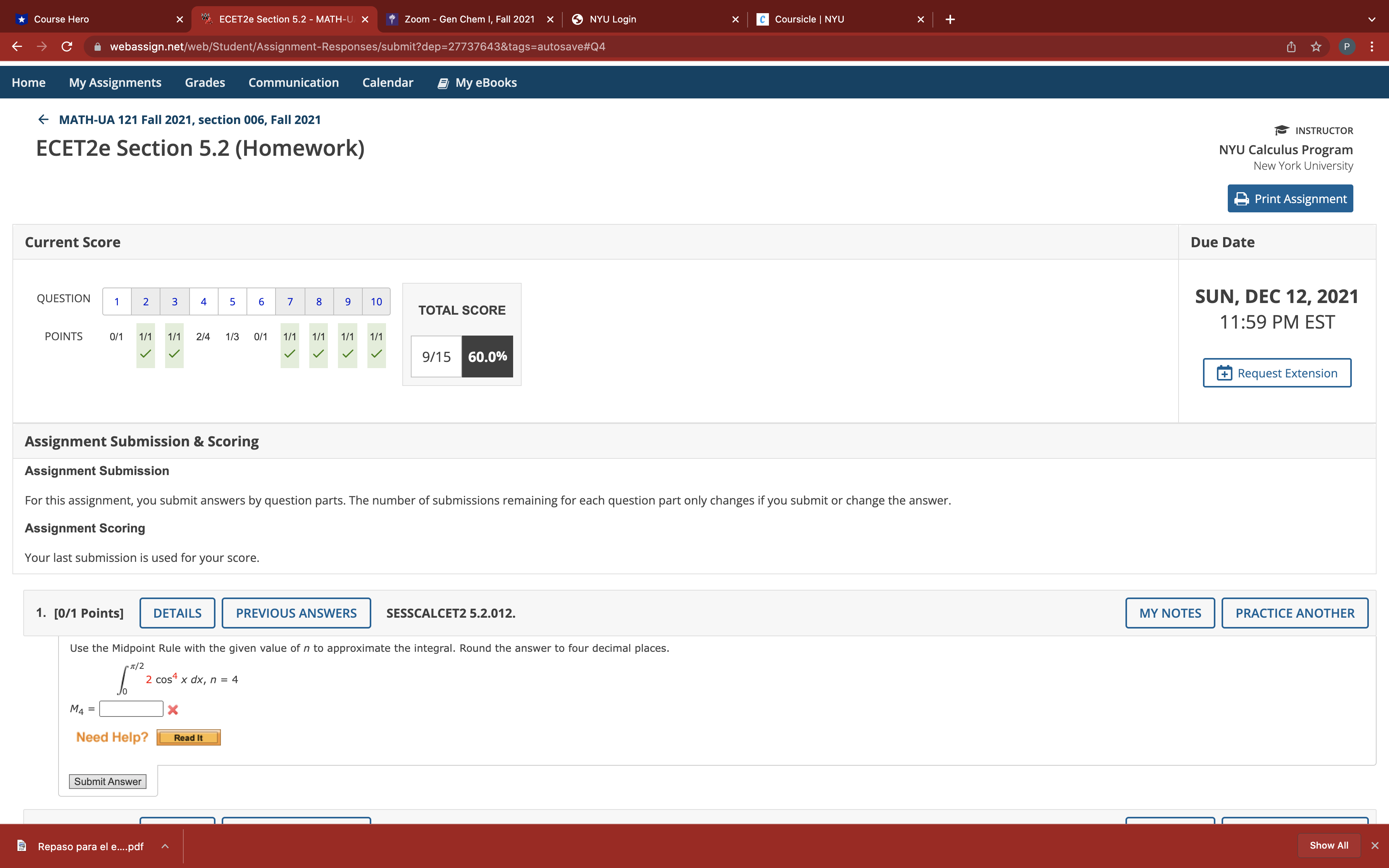  Course Hero " ECET2e Section 5.2 - MATH-U X Zoom -