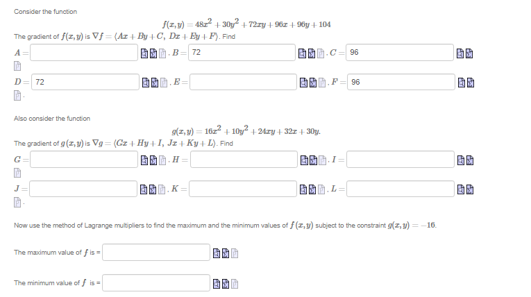 Can you solve this qouestion. Consider the function f(I, y) = 48x-