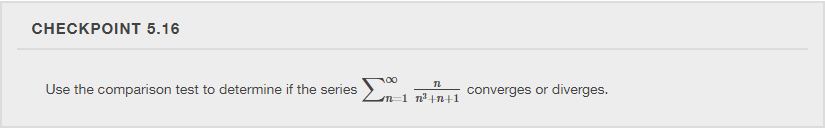 hello, im struggling with these math problems CHECKPOINT 5.16 Use the comparison
