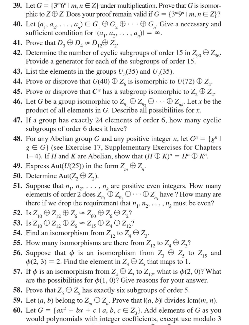  39. Let G = {3"6" I m, n E Z) under