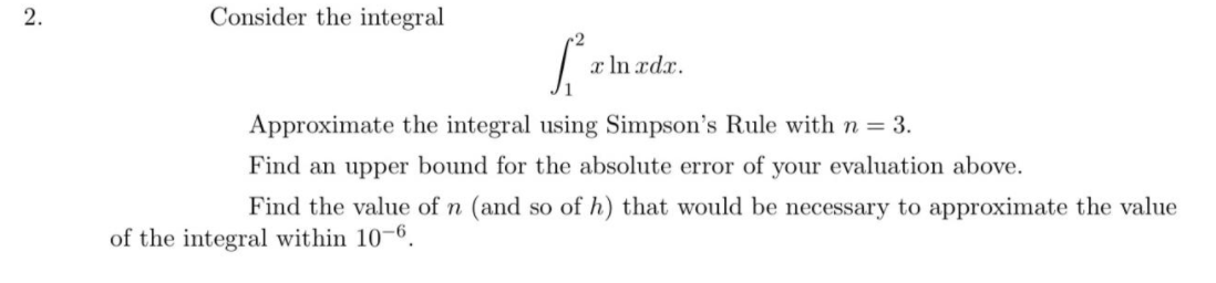 I'm stuck in the question solve this question quickly Consider the integral