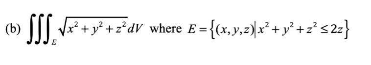 coordinates, give the exact value. (a) SSS E where E is bounded