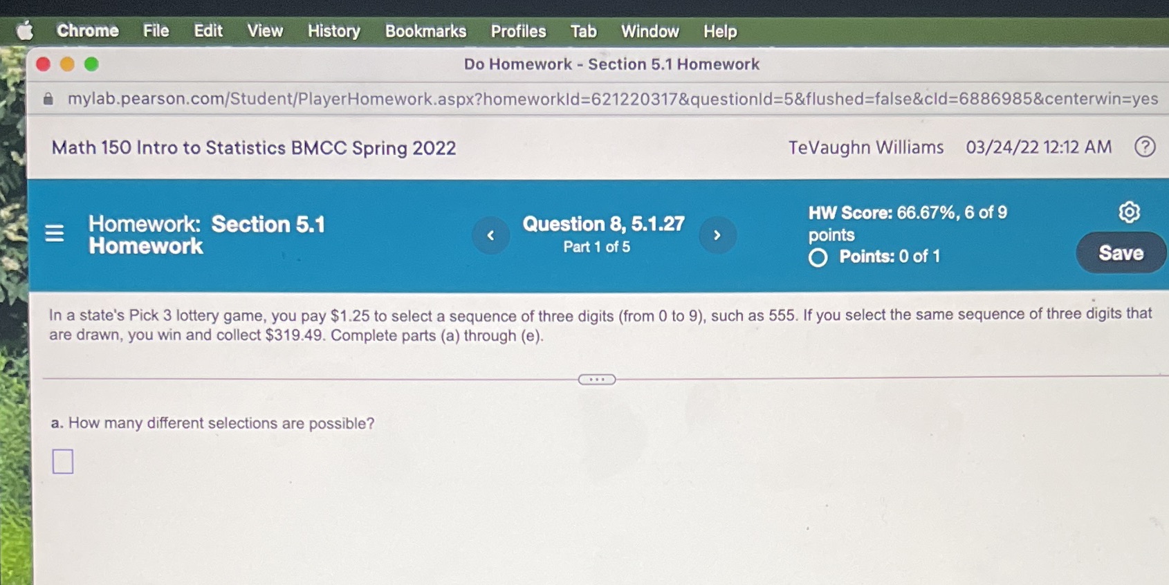 Please answer question a Chrome File Edit View History Bookmarks Profiles Tab