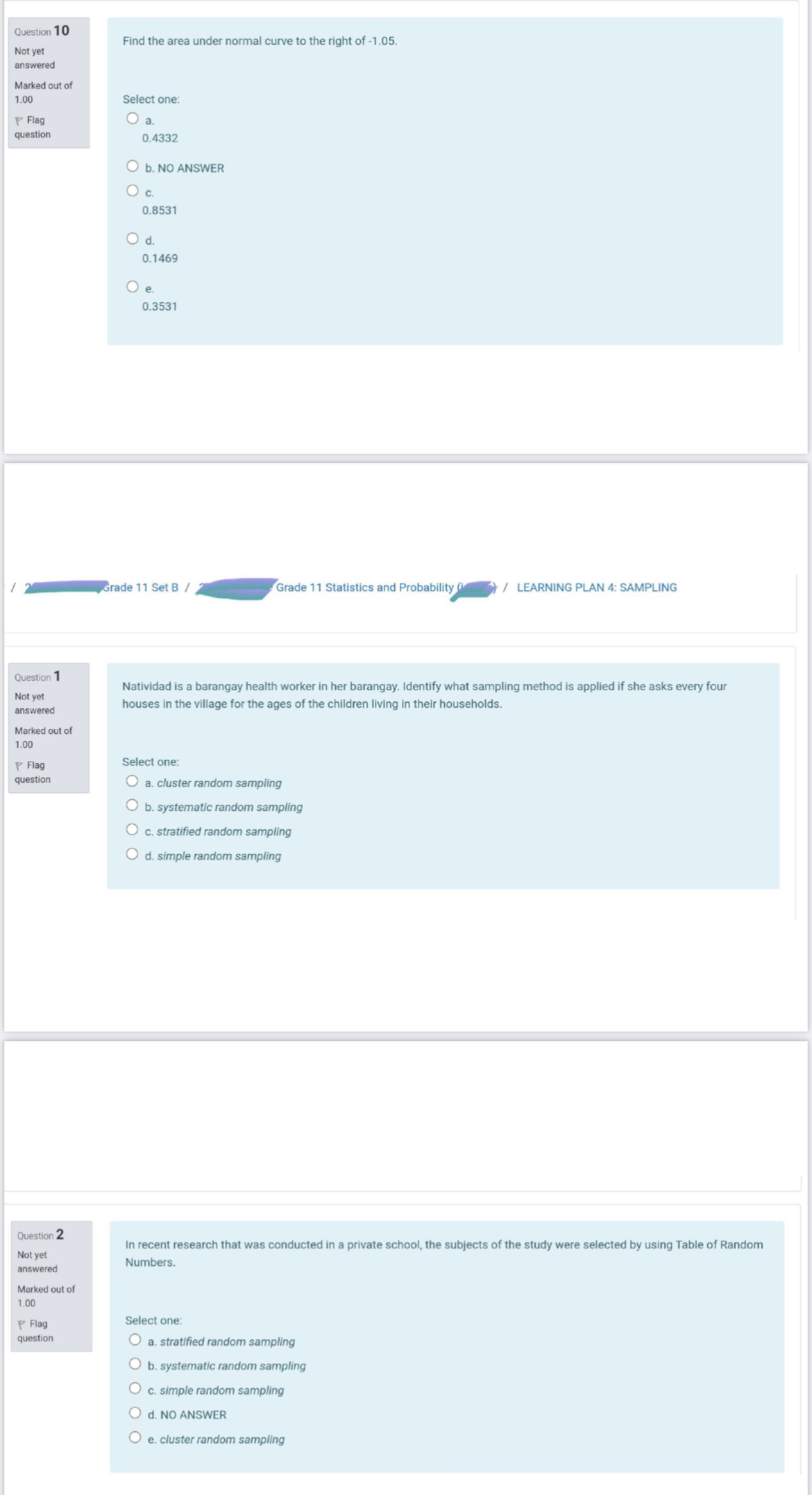 yet students. He grouped the students homogeneously according to their mathematical ability.