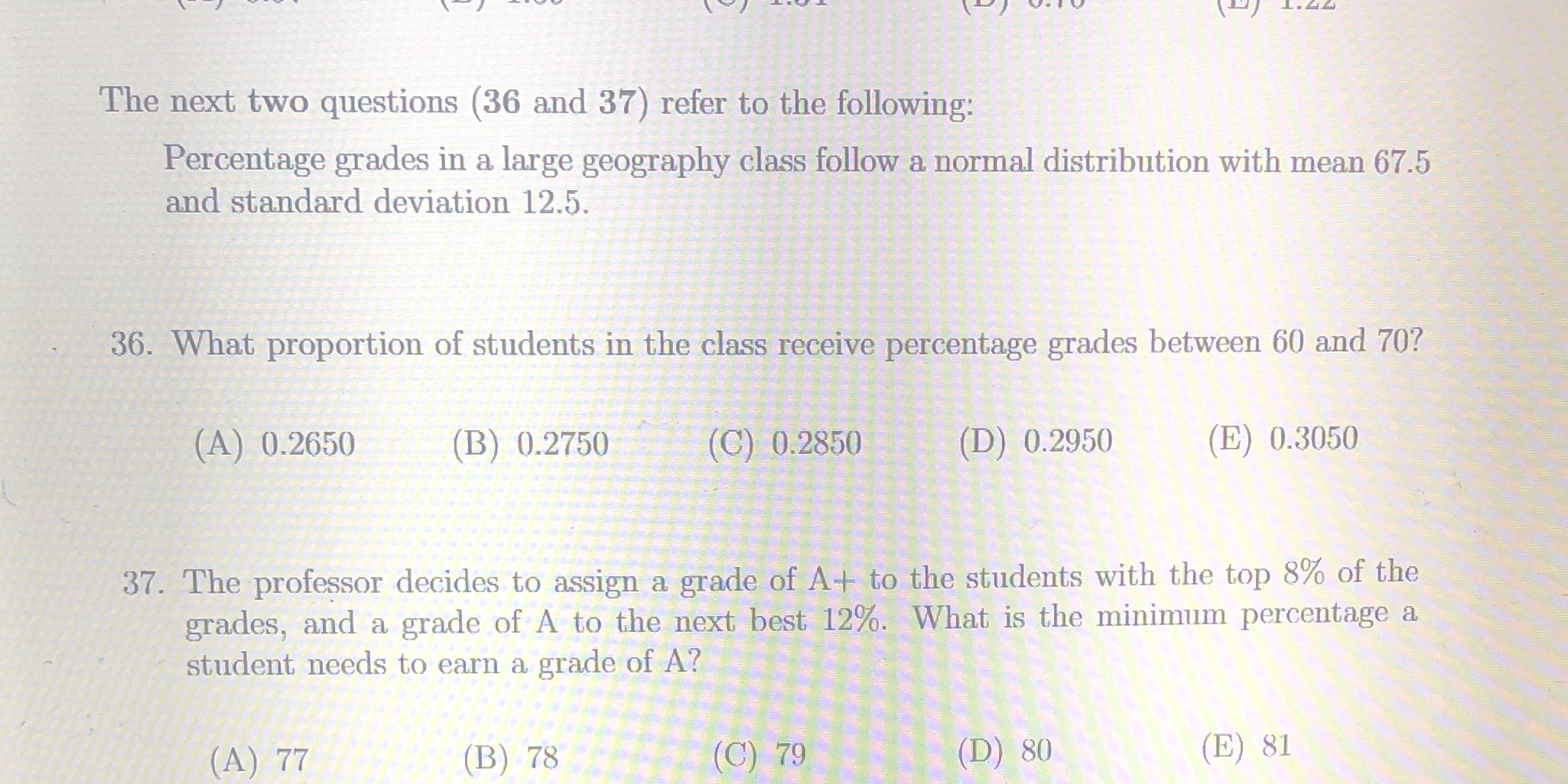 Question 34) Please help me with the steps to solve it and
