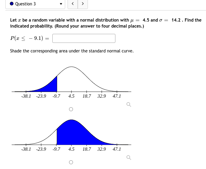 m 2 .1. = Shade the corresponding area under the standard normal