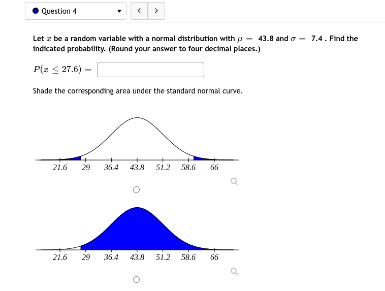 I Question 1 v Find the z such that 42.3% of the