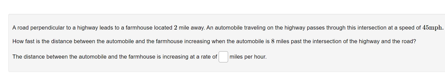 PLEASE ANSWER BOTH Q'S: .. A road perpendicular to a highway leads