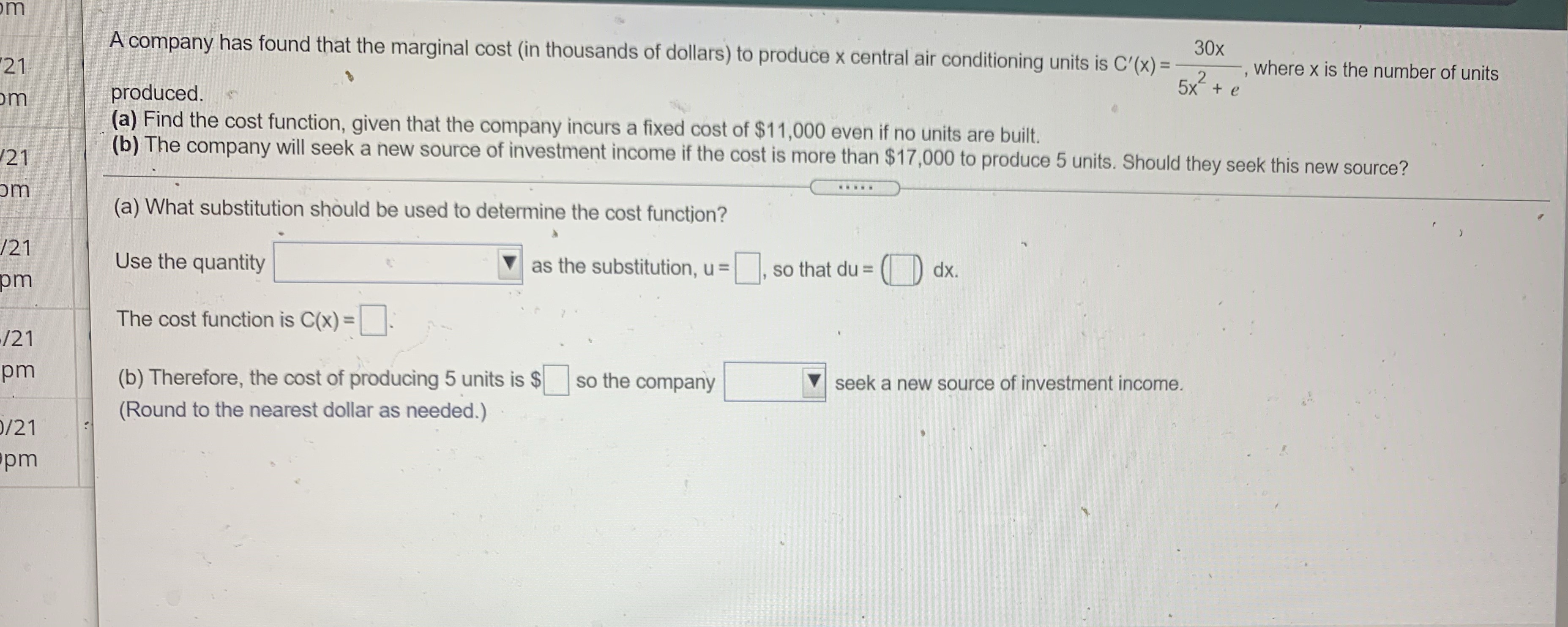 The option for A is under a root, in an exponent, in
