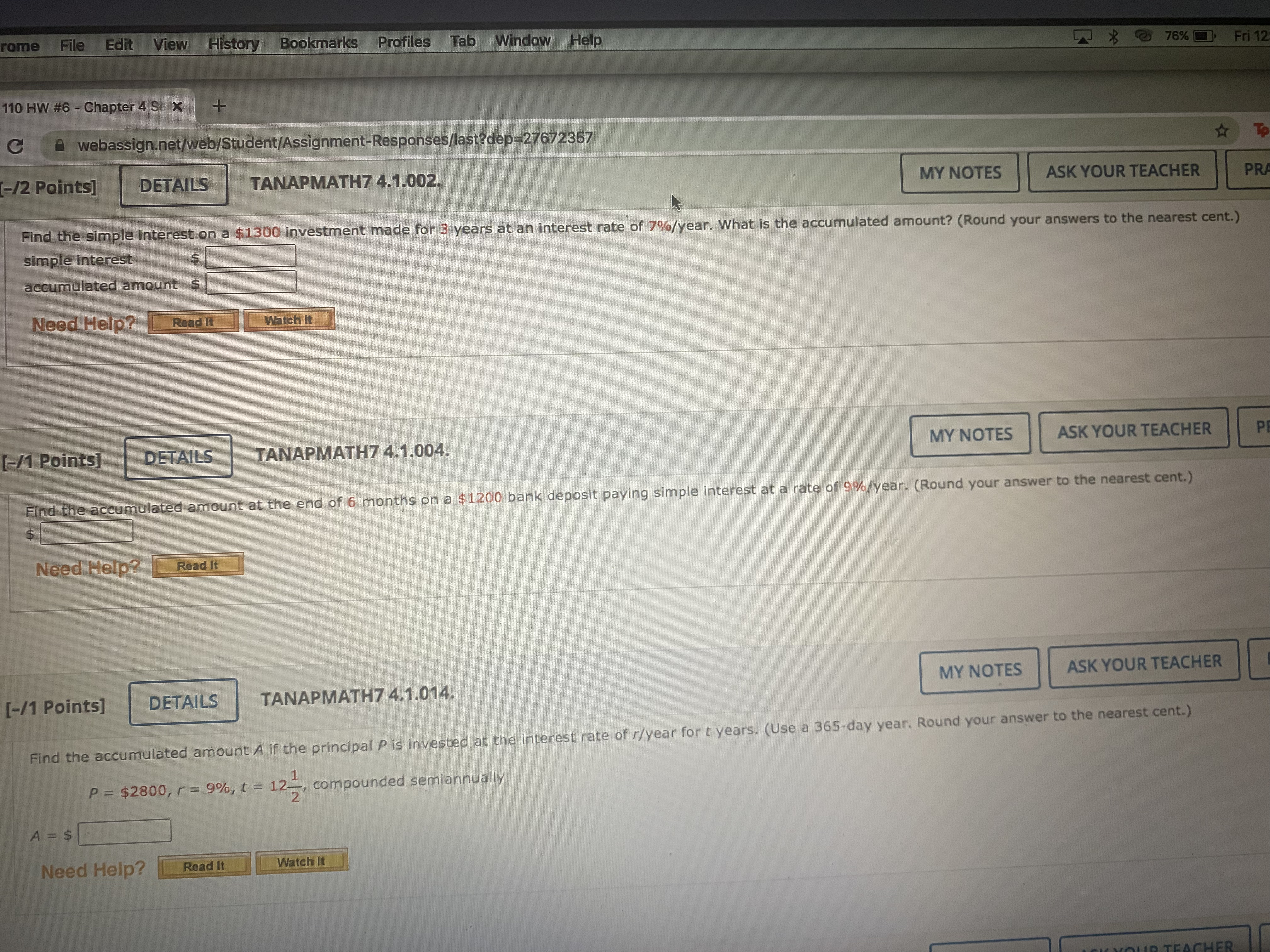+ G webassign.net/web/Student/Assignment-Responses/last?dep-27672357 Find the effective rate corresponding to the given nominal