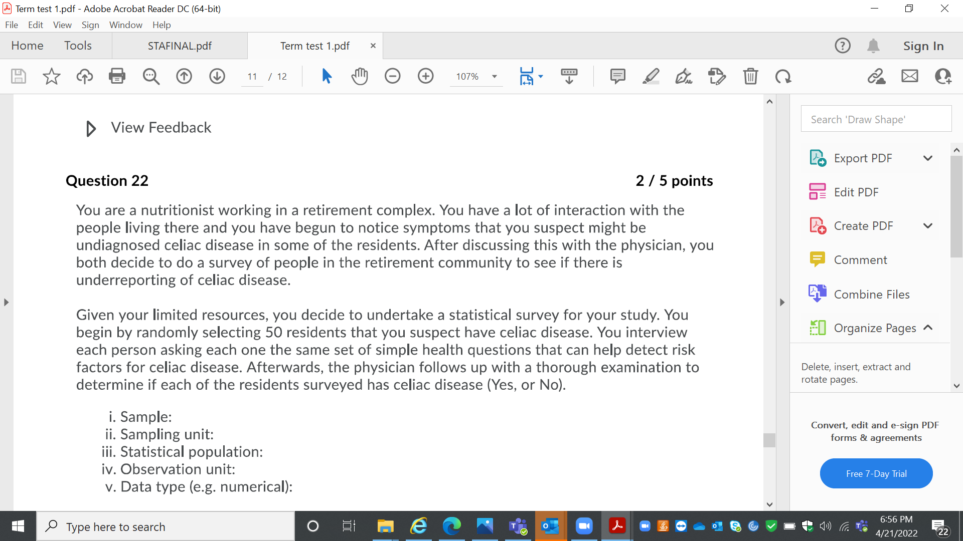 Term test 1.pdf , Adobe Acrobat Reader DC (64bit) X File