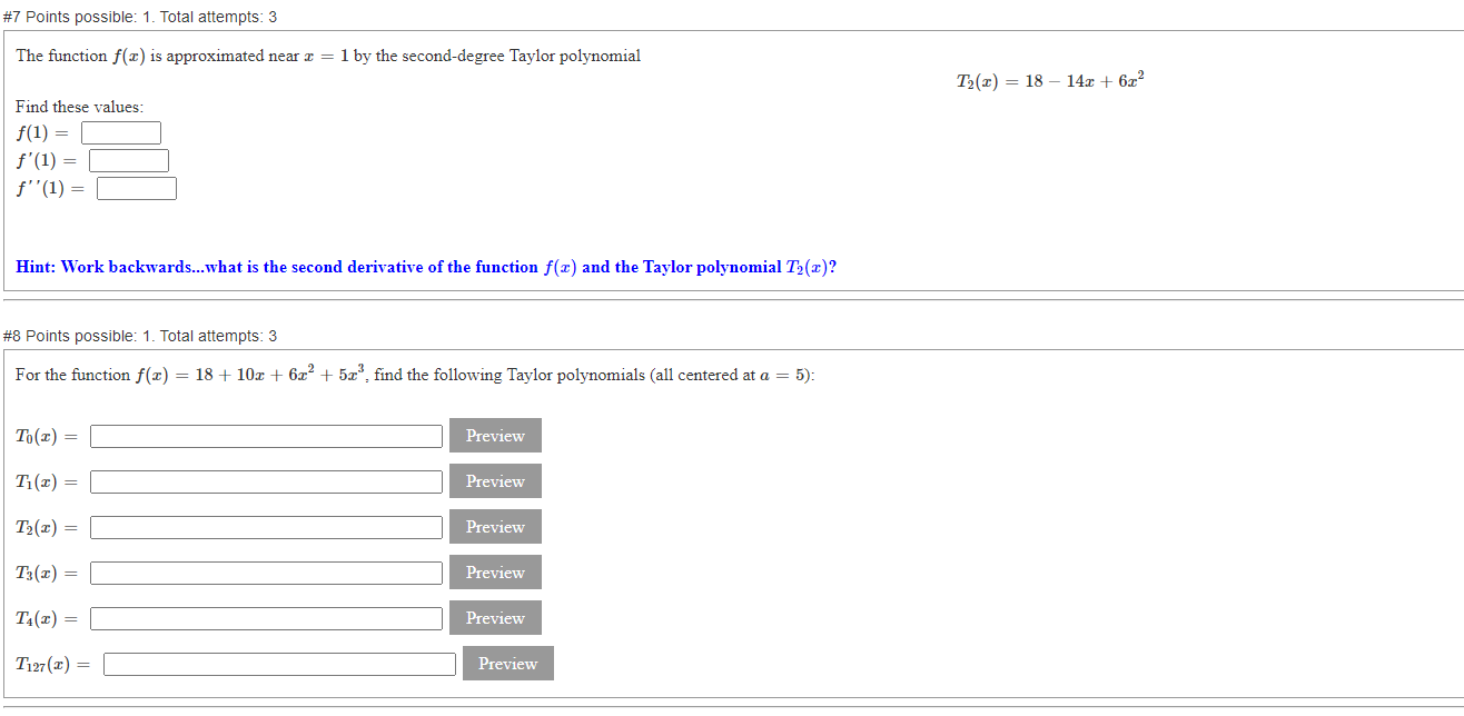 Please Solve and Include the work #7 Points possible: 1. Total attempts: