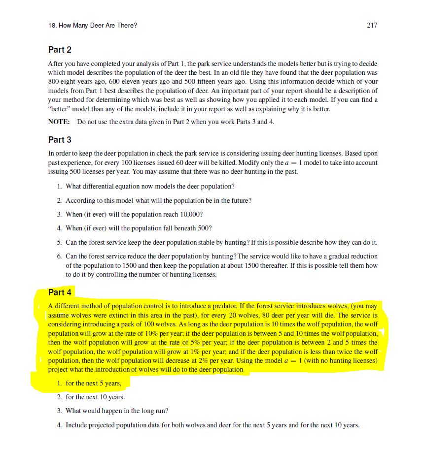 a=1 then is used in part 4 question 1. So only the