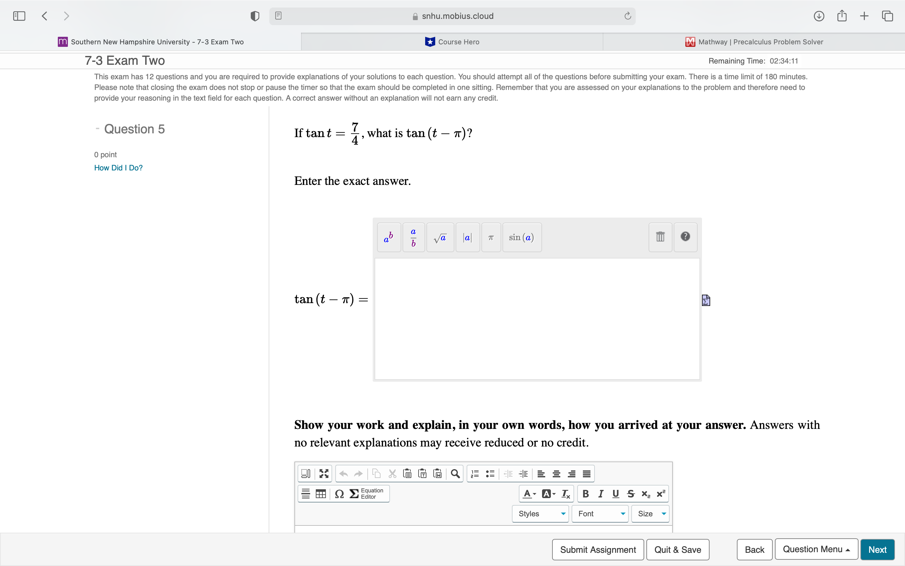 I am doing something incorrect when factoring. Please explain the steps E]