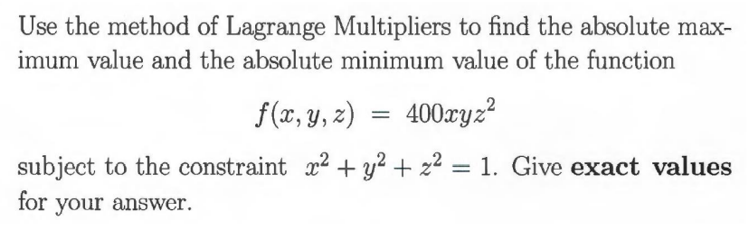 Solve the following question. Could you also list down all the points
