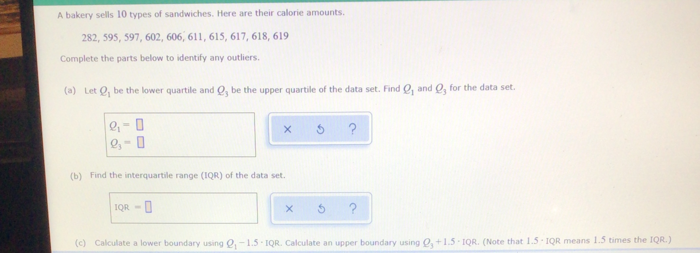 A) Through D.Part C) Lower boundary [ ] D) Any values less