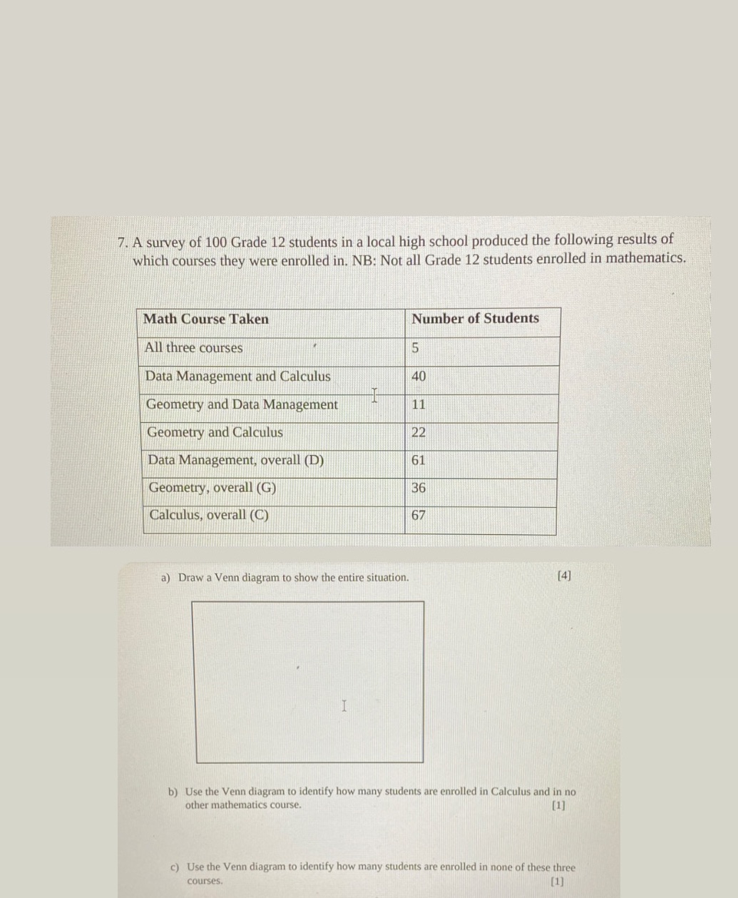 Unit 1 permutation show all your answers 7. A survey of 100
