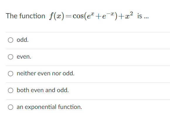 please help me with this question The function x) = (305(6": +e_$)