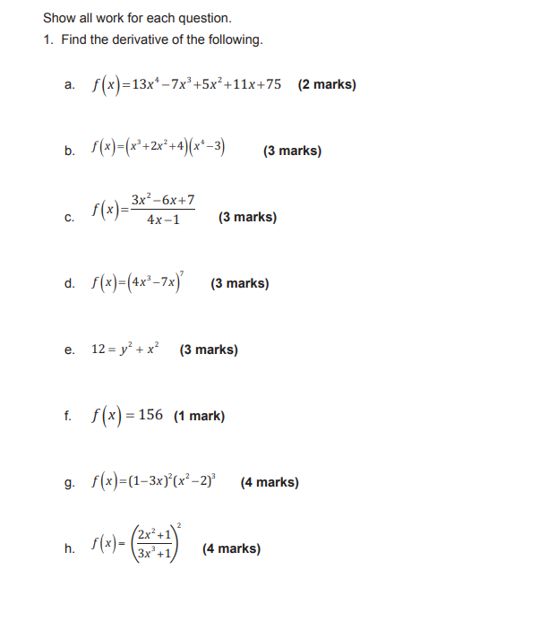 Please show work for all 4 images and please no cursive and