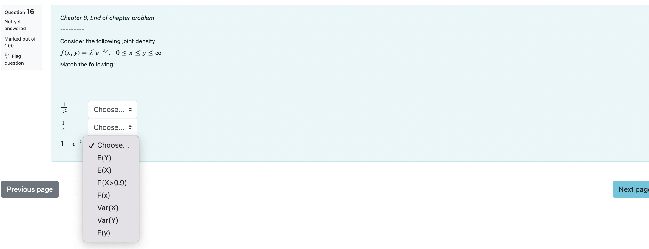 building a joint probability mass function starting with the Sample Space, defining