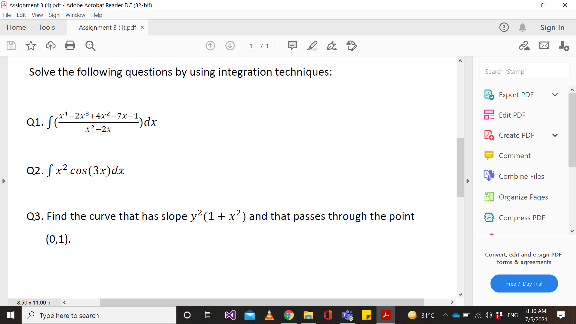  Assignment 3 (1).pdf - Adobe Acrobat Reader DC (32-bit) X File