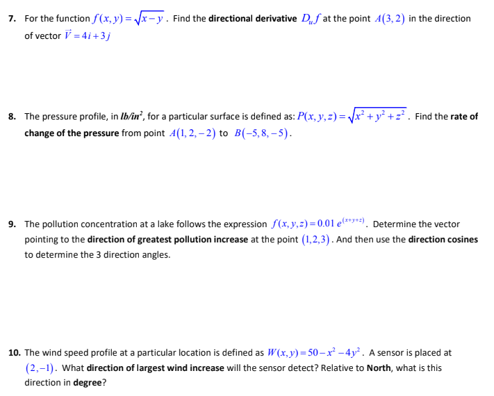  7. For the function f(x, y) = ox -y . Find
