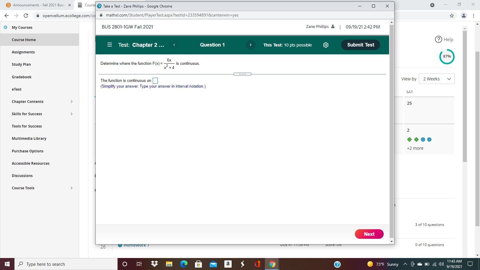 Can you please solve this problem? Announcements - Fall 2021 Busir X