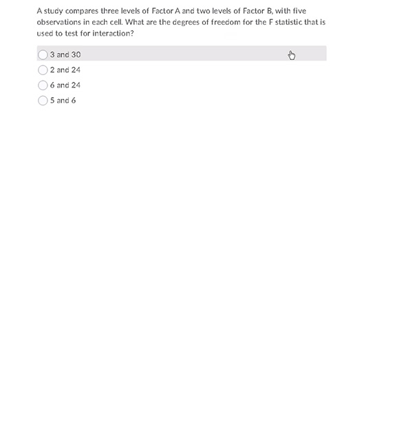 need help with this q please A study compares three levels of