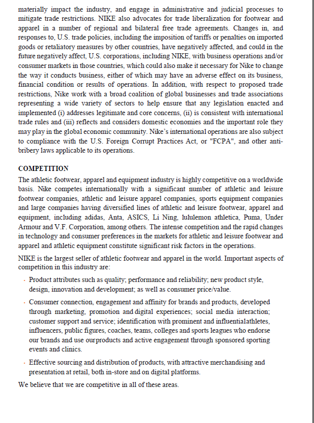 all across the world which makes us think about Nike with a