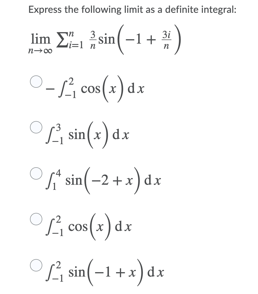 Please provide steps and explanations if possible.1) Express the following limit as