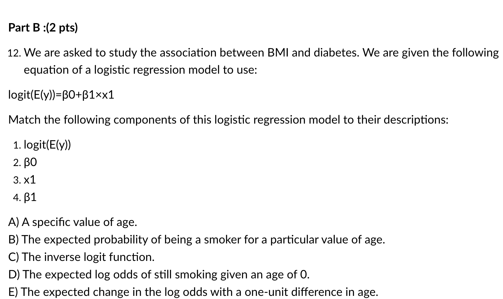Part B :(2 pts) 12. We are asked to study the
