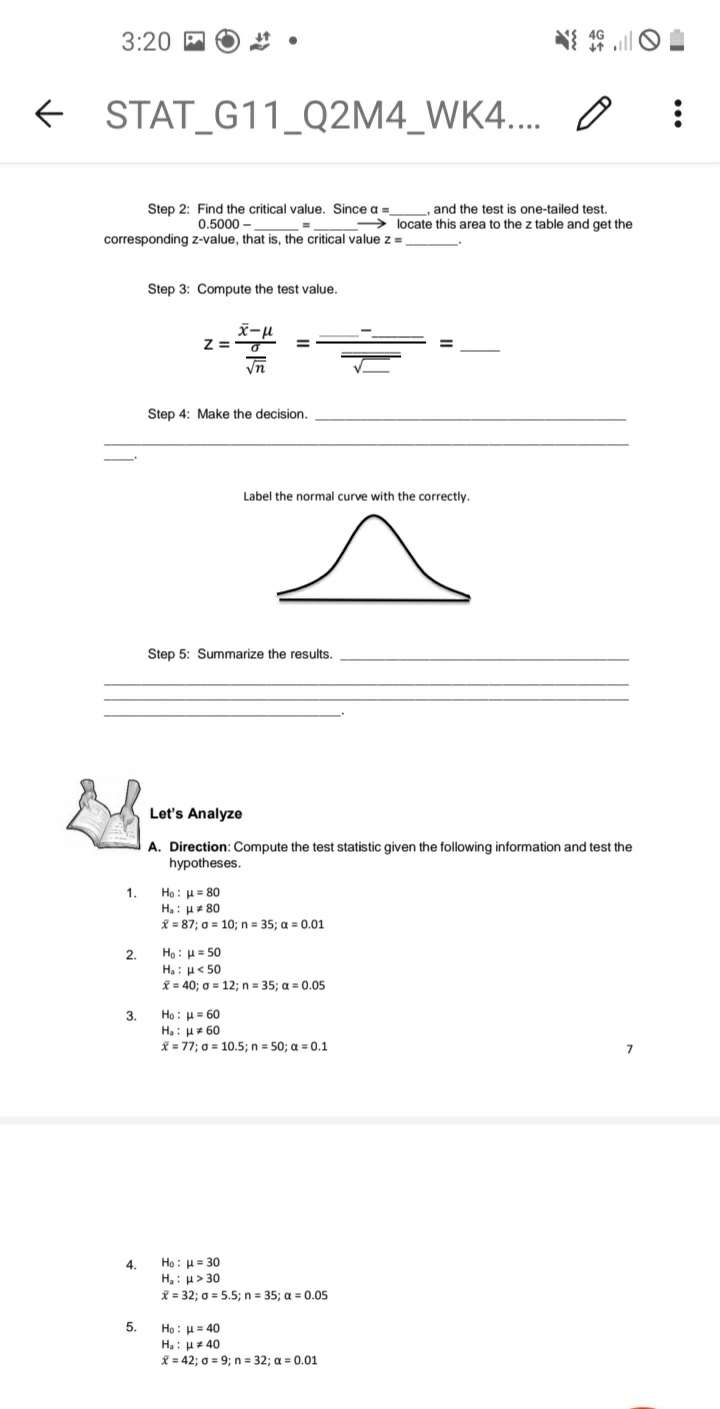 the following problems below. Fill in the blanks with the correct value/s