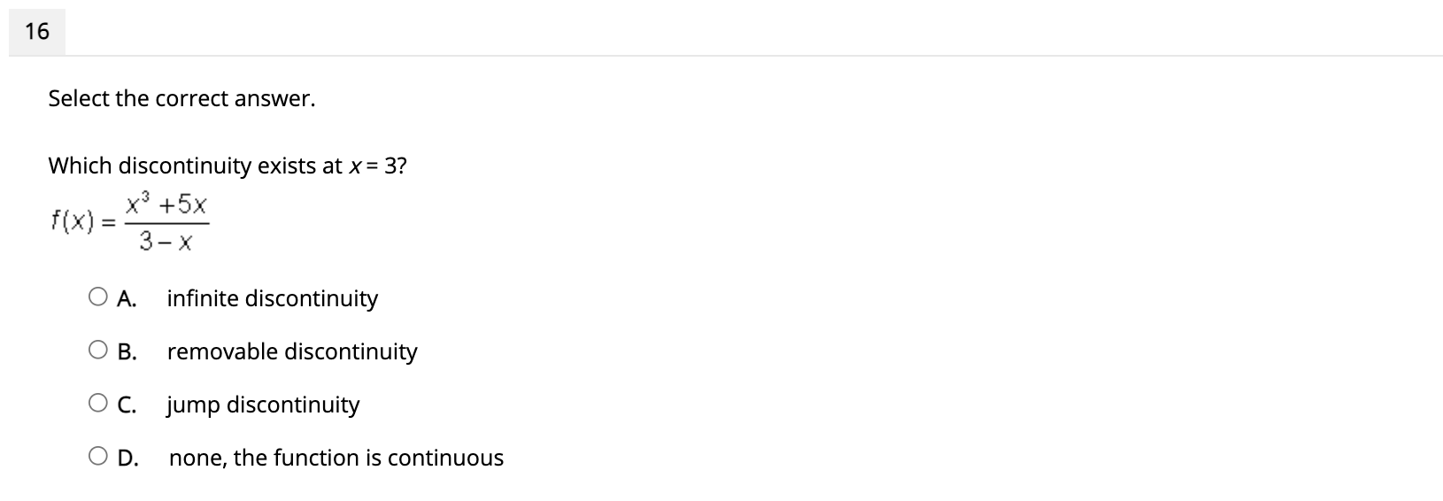 O A. O B. 0 O C. NIW N/ - OD.13 Select