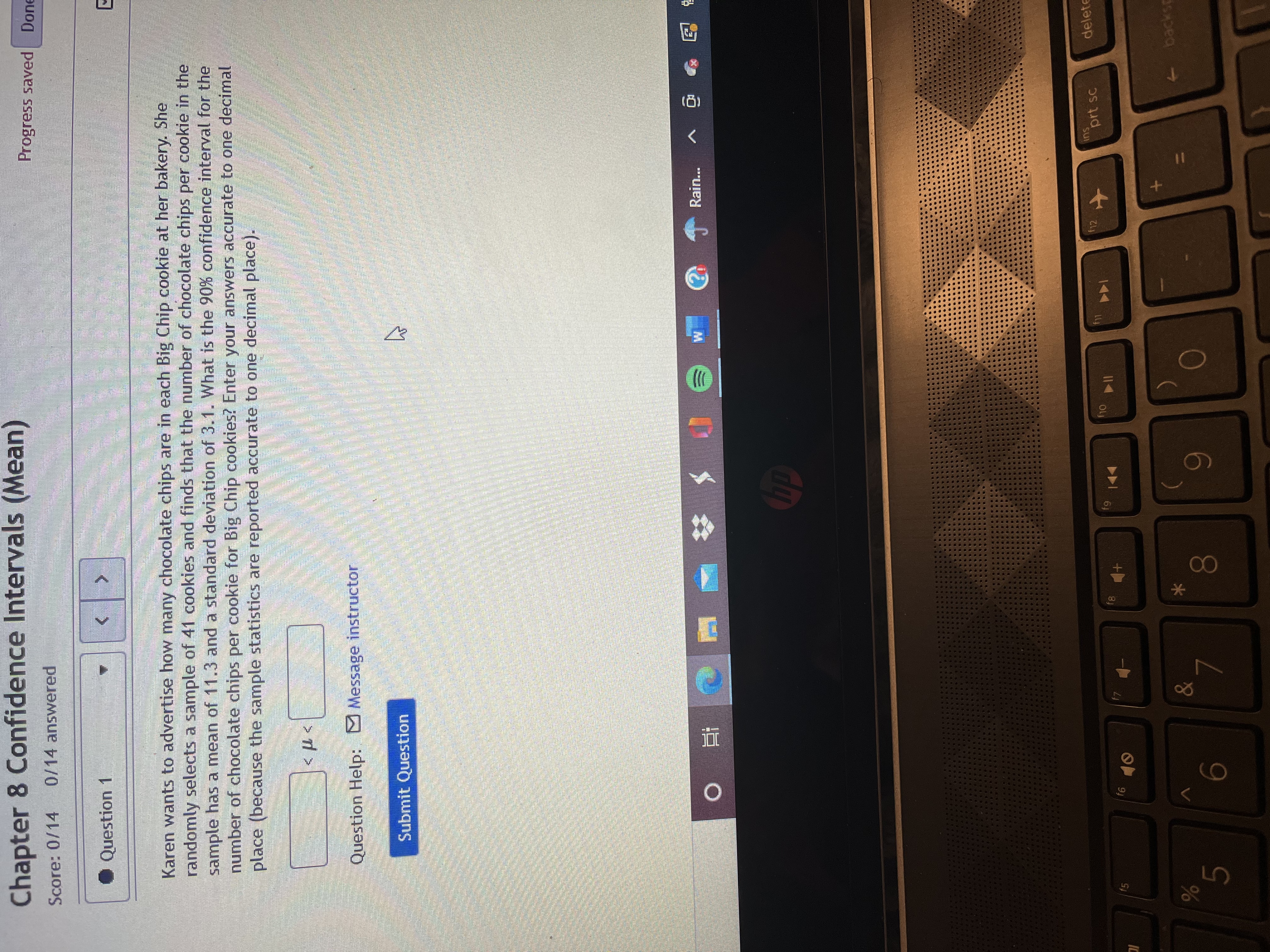 population mean /. Find the 9% confidence interval for a sample of