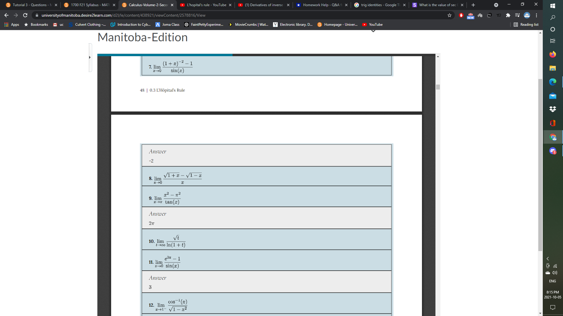can you use Lhospital rule to evaluate these function and dont make