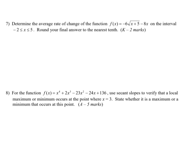 x-values. Is Albert's claim correct? Explain. (C - 3 marks) 13) Fill
