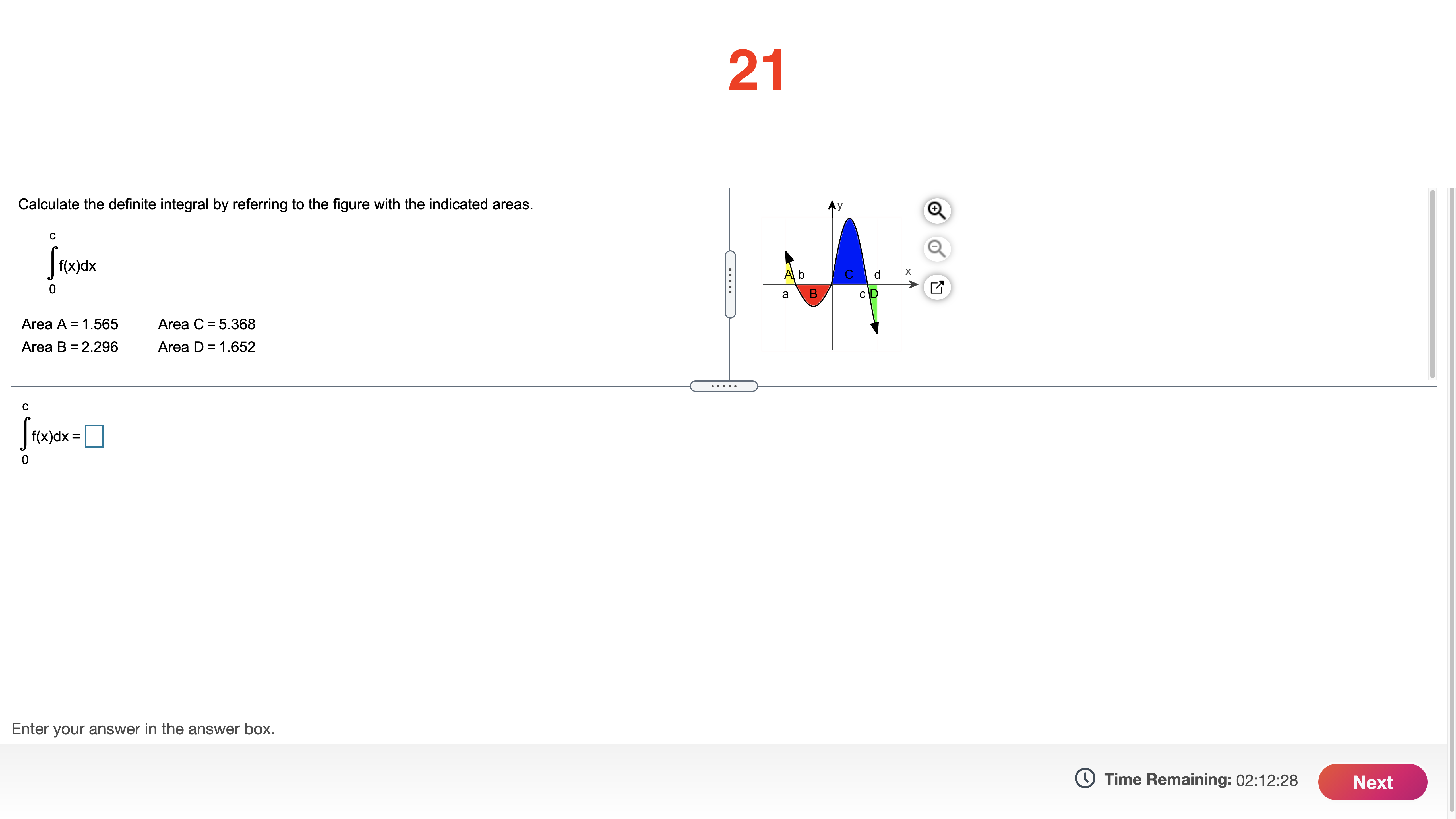 in the answer box. Time Remaining: 02:16:12 Next17 Evaluate the following indefinite