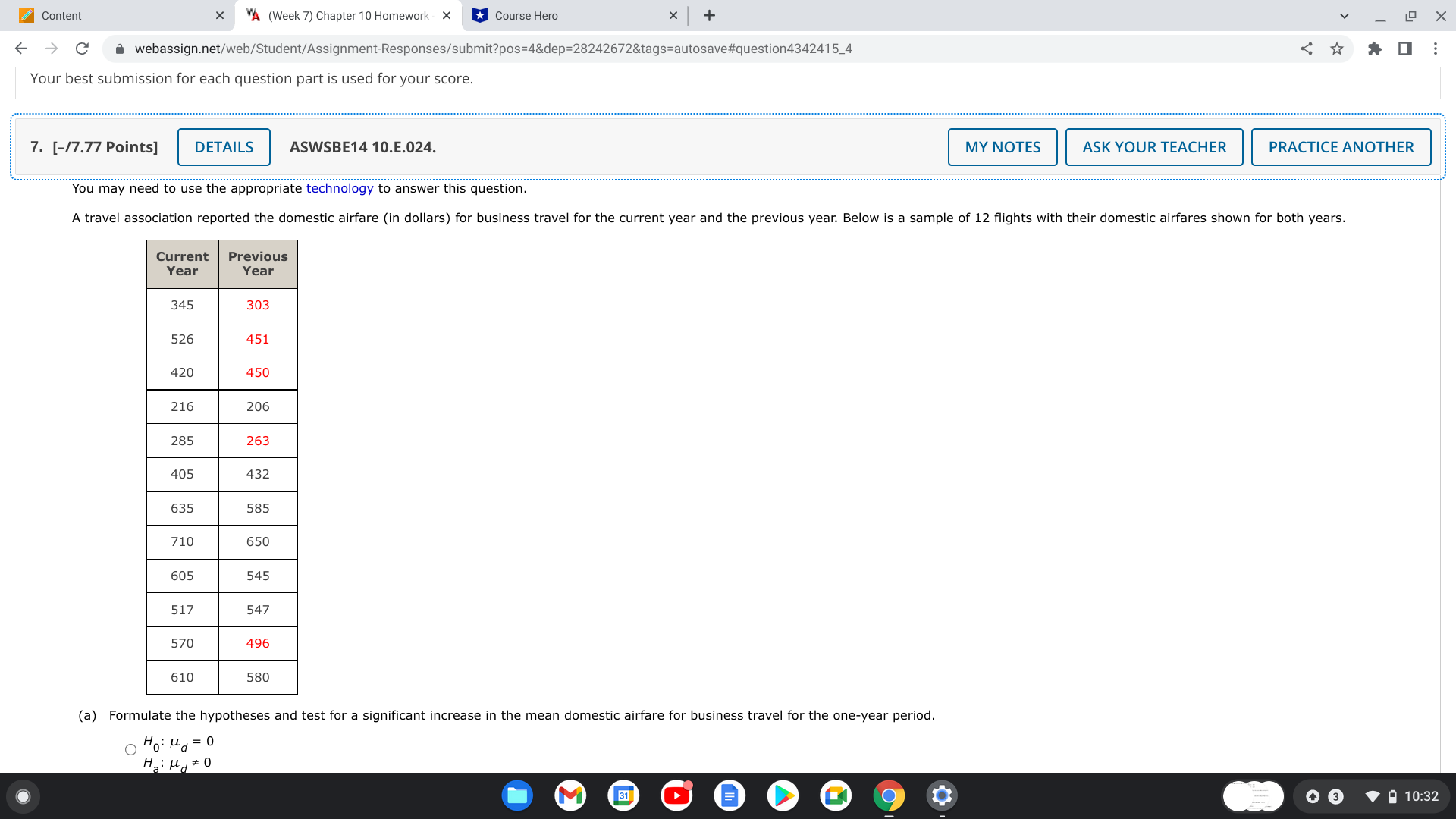 Content x VA (Week 7) Chapter 10 Homework X Course Hero