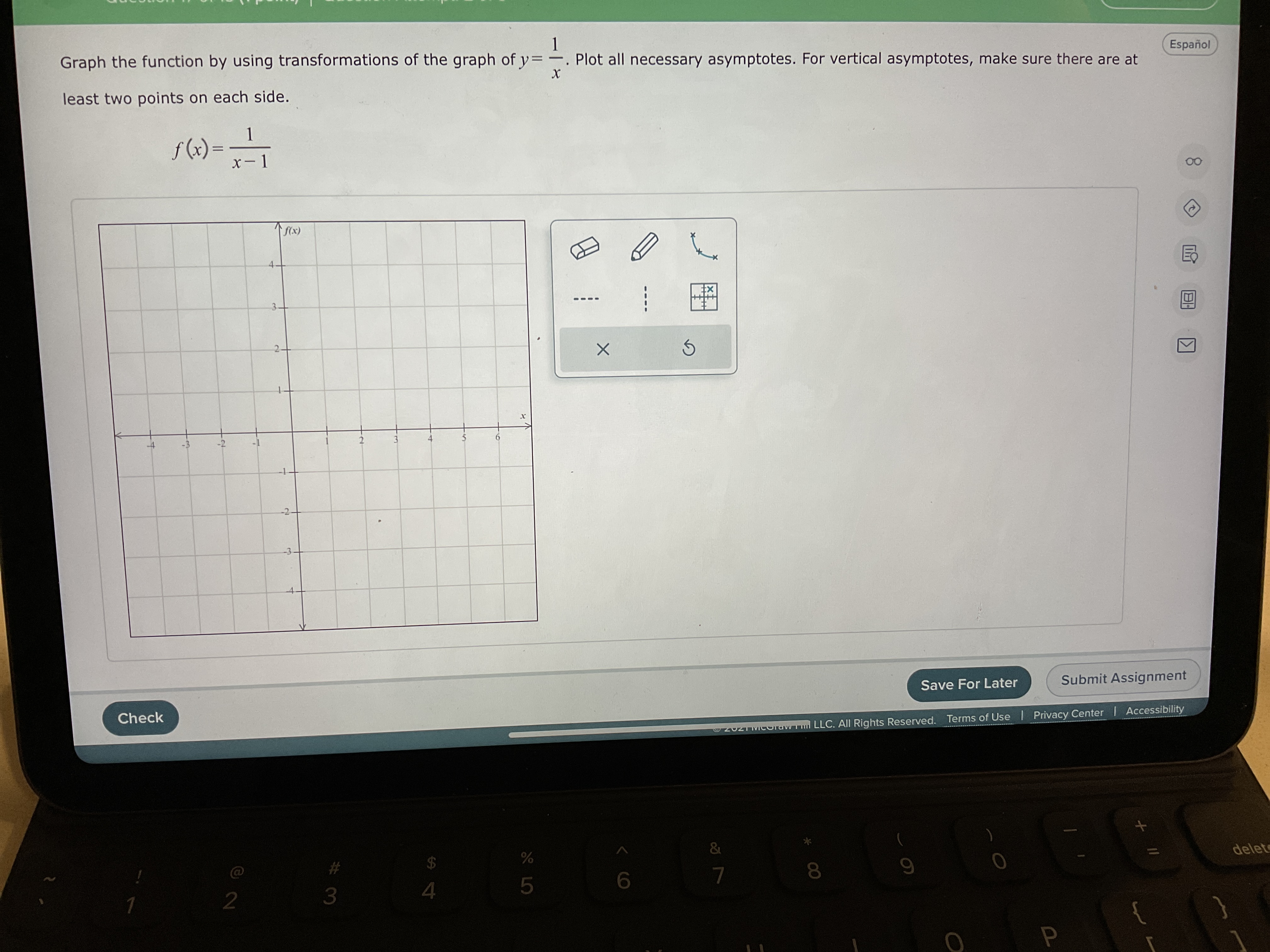 Help solve equation :) Espanol Graph the function by using transformations of