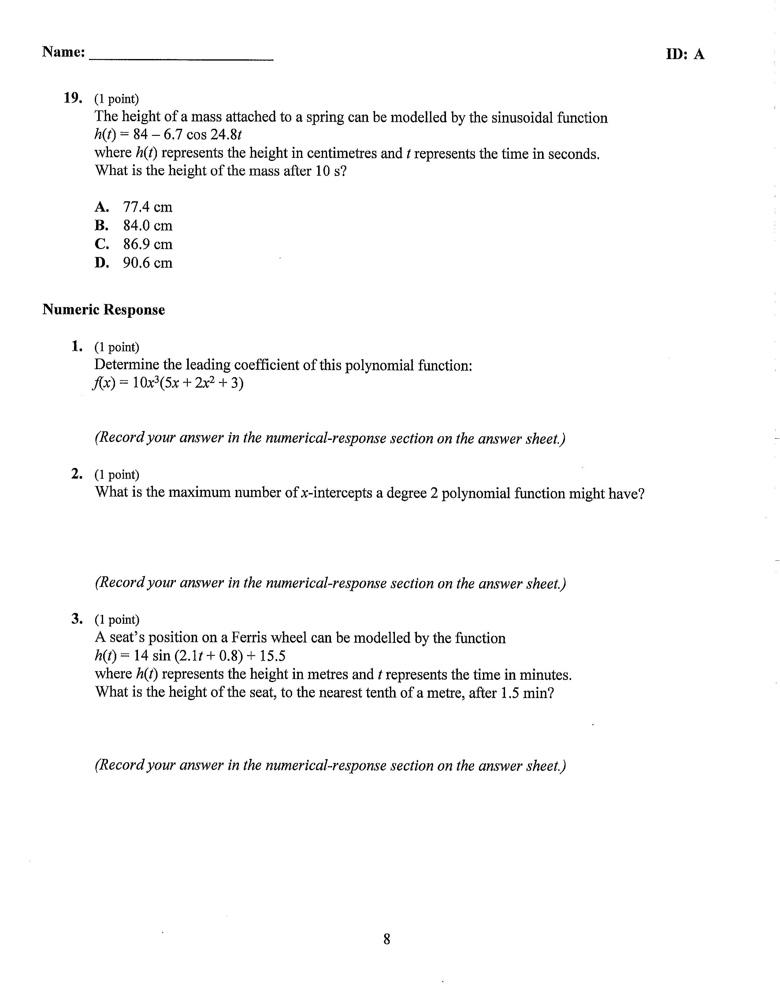 Determine the range of the following graph. 8 Ty 6 A N