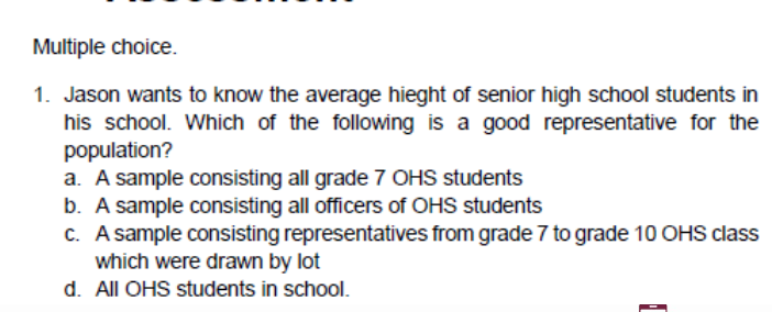 standardized test. d. 15% of the residents in a certain country are