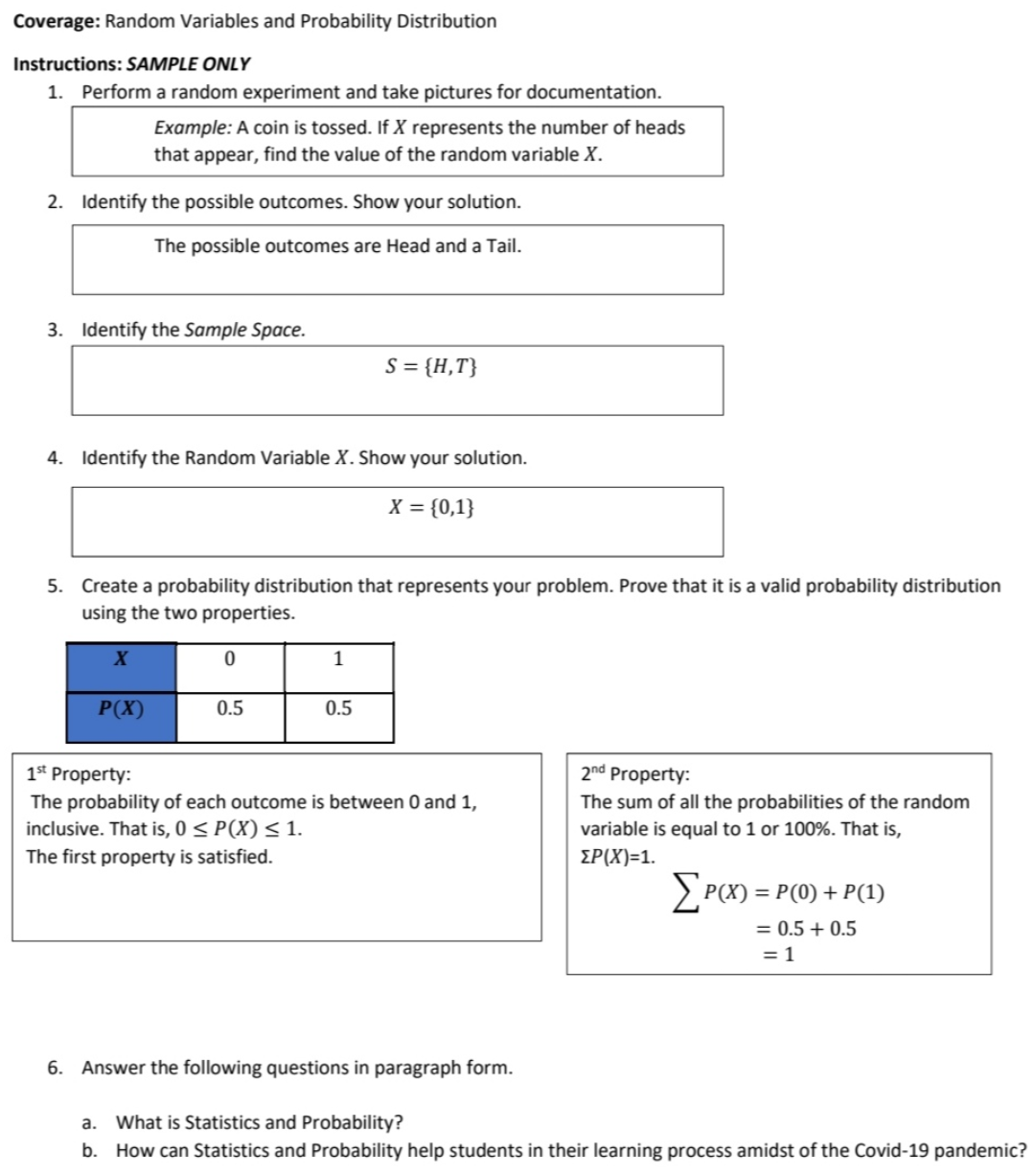 help pleaseI INSERT AN EXACT EXAMPLE BELOW Thank you Coverage: Random Variables