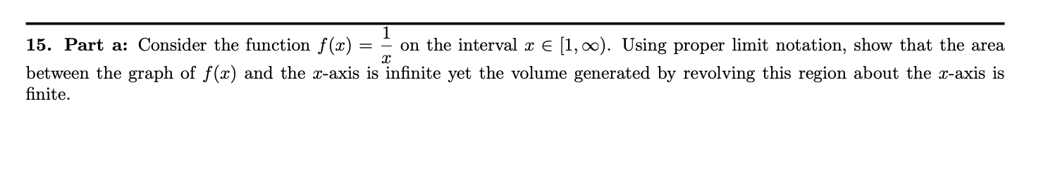  1 15. Part 3: Consider the function f (3:) = i