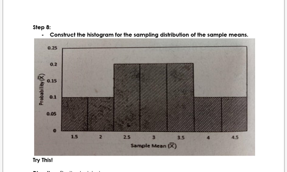 Compare these values to the mean and variance of the population. 3.