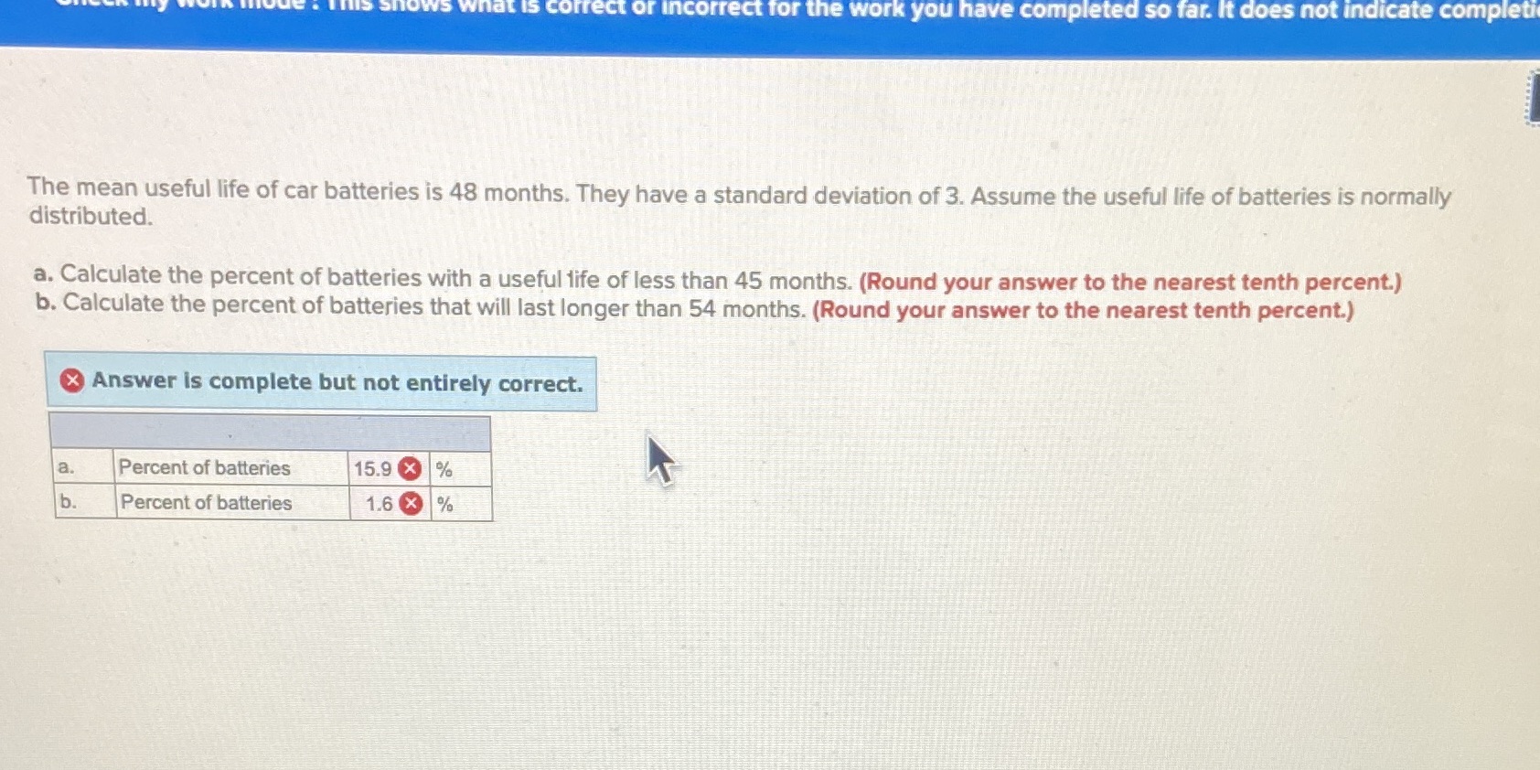  nows what is correct or incorrect for the work you have
