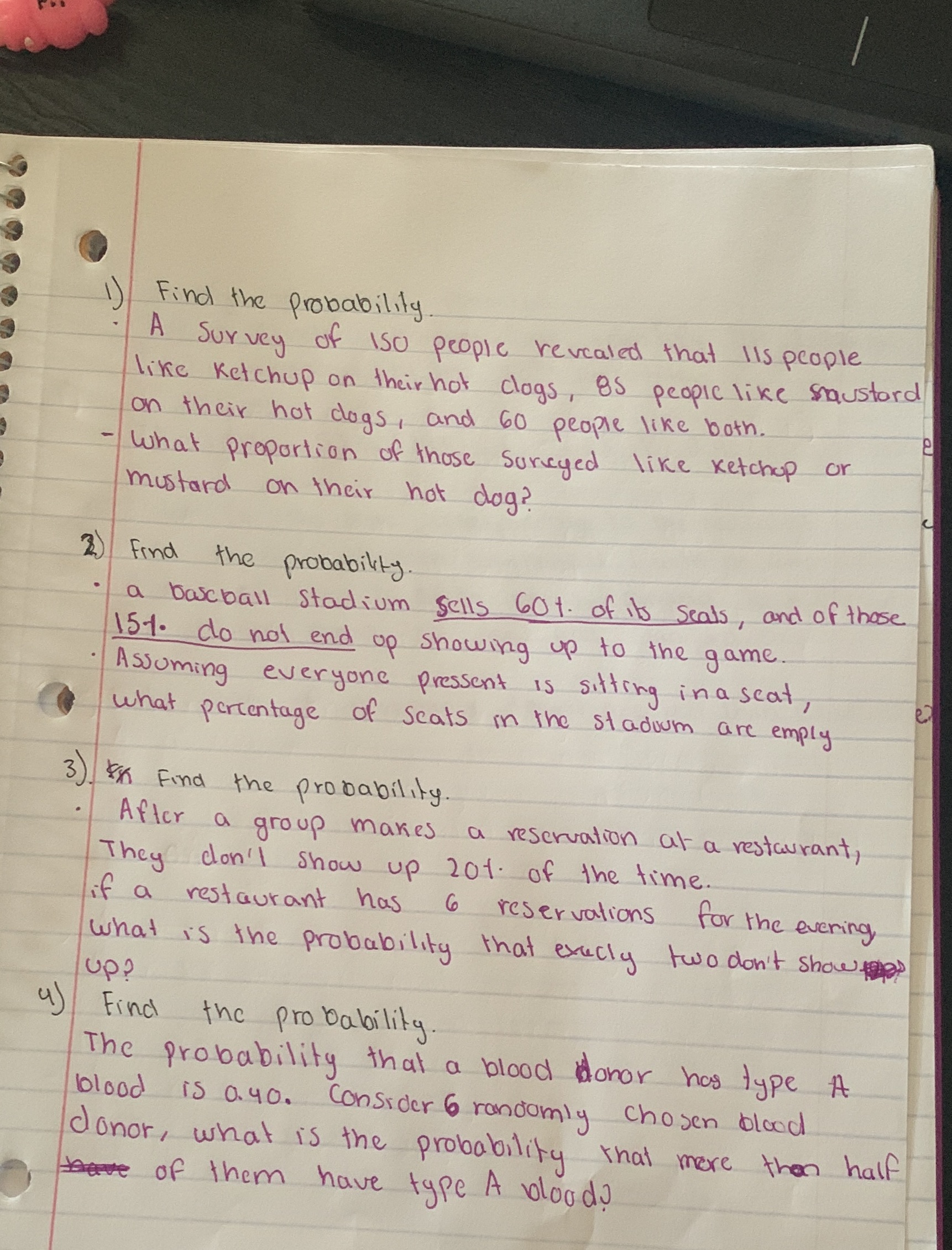 Can you explain how to get to the answer? Find the probability