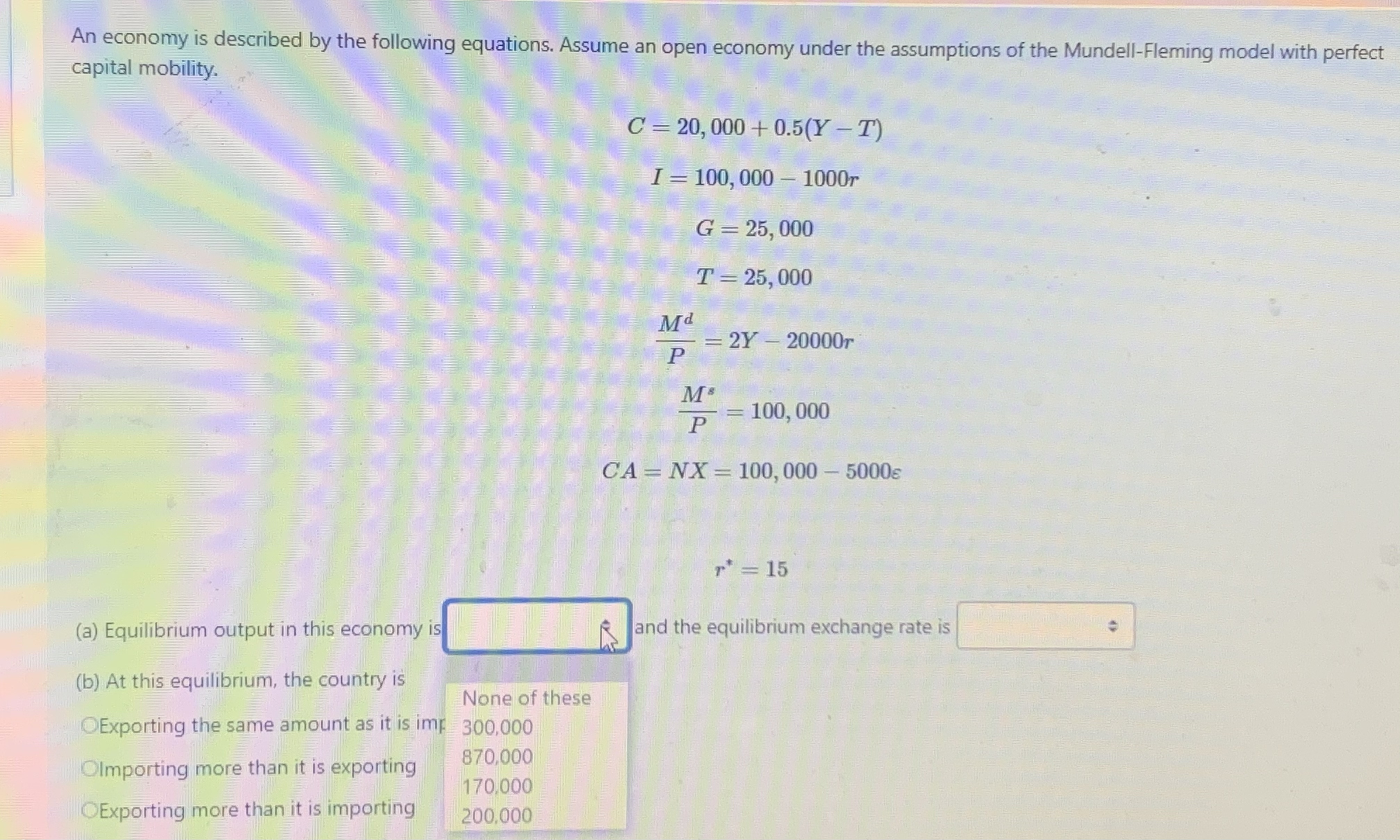 In the new equilibrium, which of the following is true? ONone of