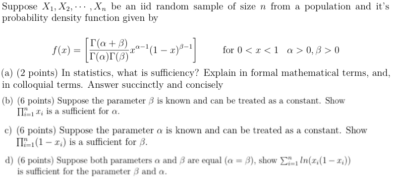  Suppose X1, X2, . .. . X, be an iid random