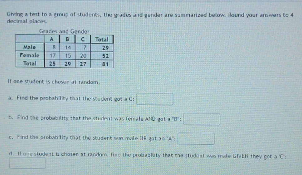 please send me the answer Giving a test to a group of